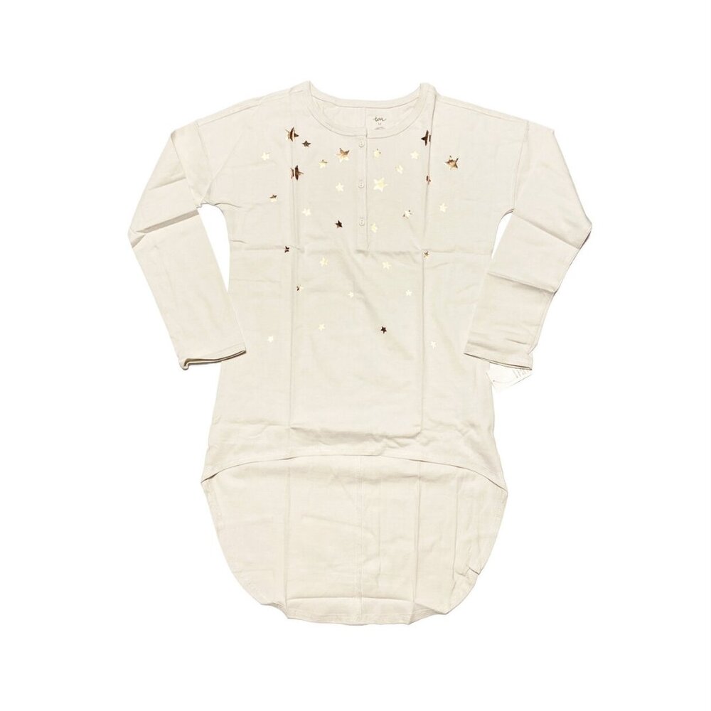 NWT Tea Collection Star Henley Hi Lo Top Size 14